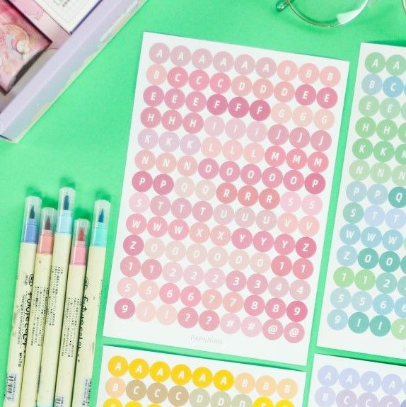 Alphabet sticker Paperian (1 tấm)
