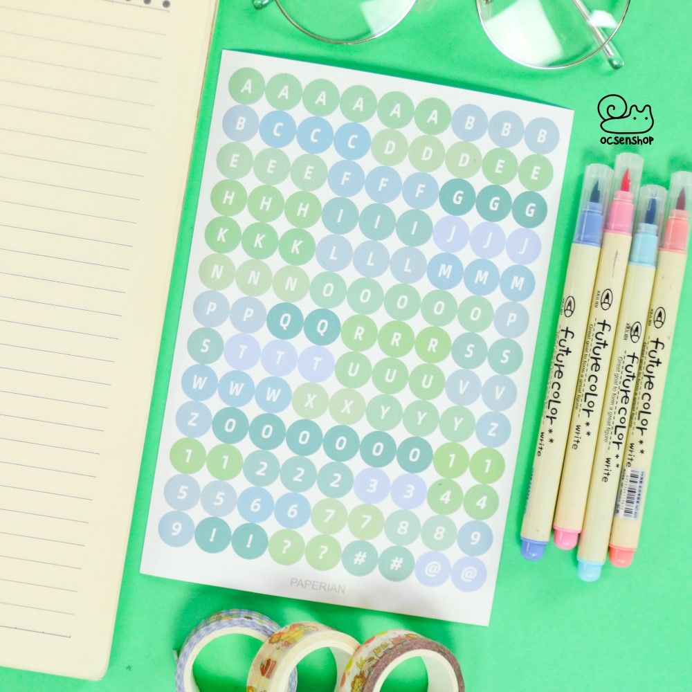 Alphabet sticker Paperian (1 tấm)
