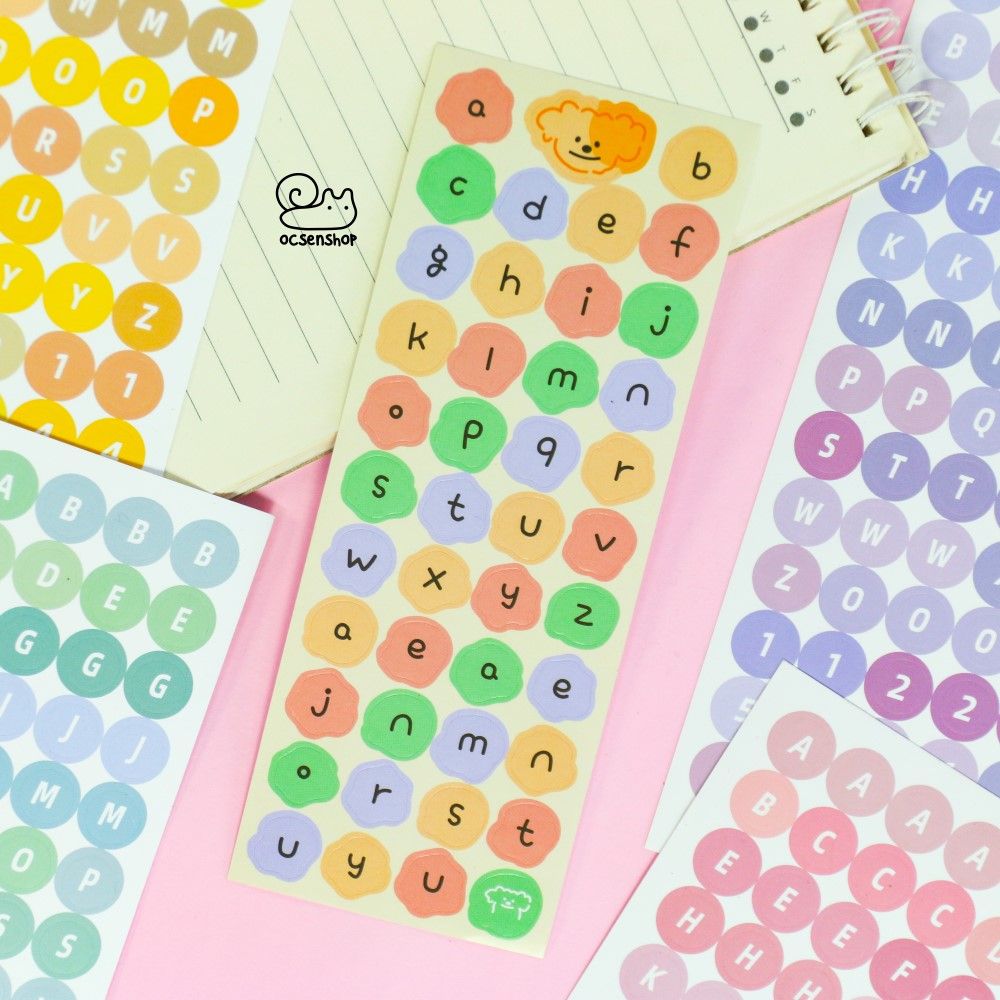 Alphabet sticker Poodle (1 tấm)