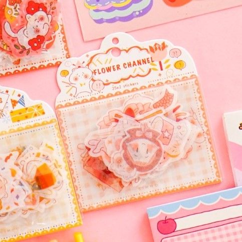 Sticker gói kẻ ô