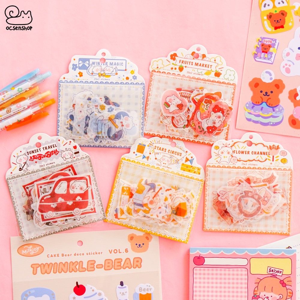 Sticker gói kẻ ô
