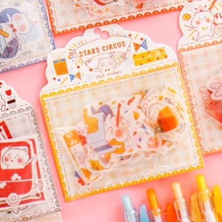 Sticker gói kẻ ô