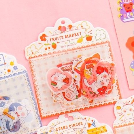 Sticker gói kẻ ô