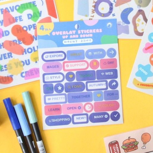 Overlay stickers up and down (4 tấm)