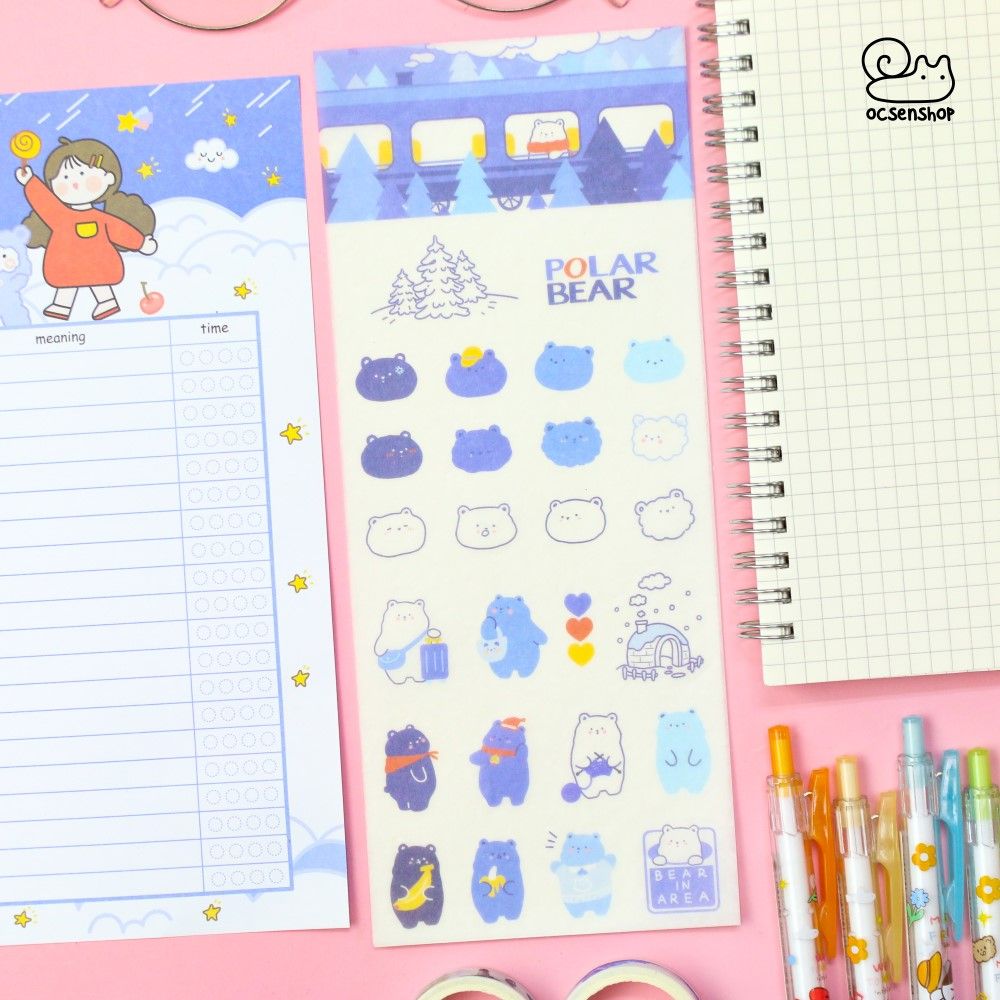 Sticker bảng nhỡ Động vật (1 tấm)