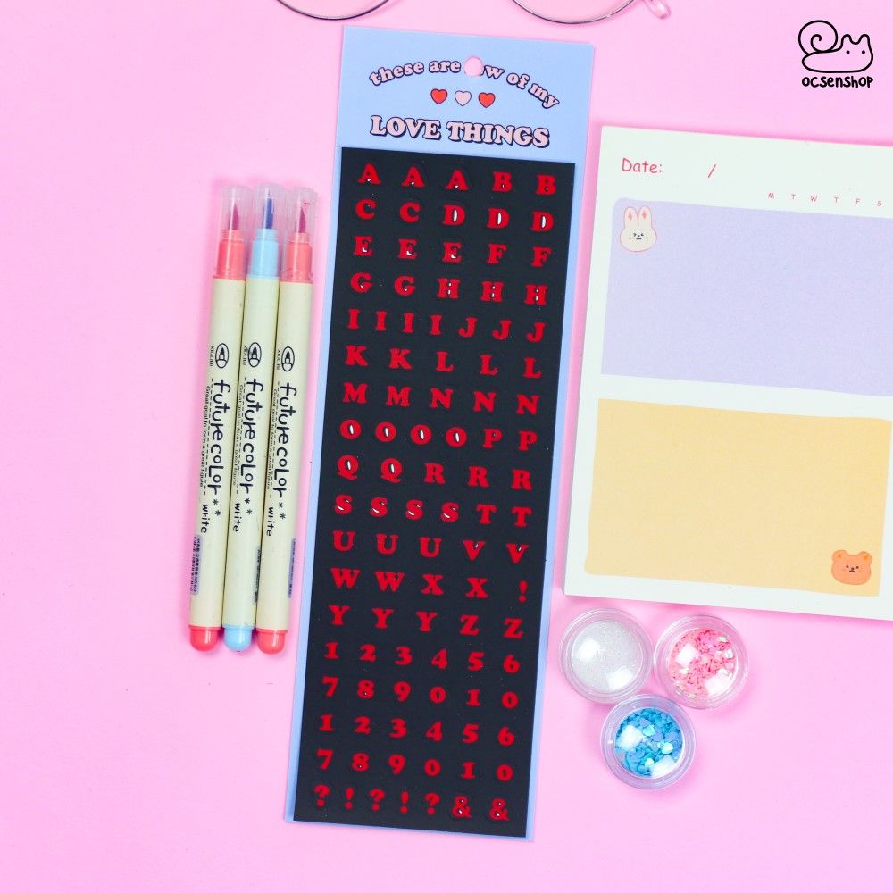 Sticker bảng nhỡ Love things (1 tấm)
