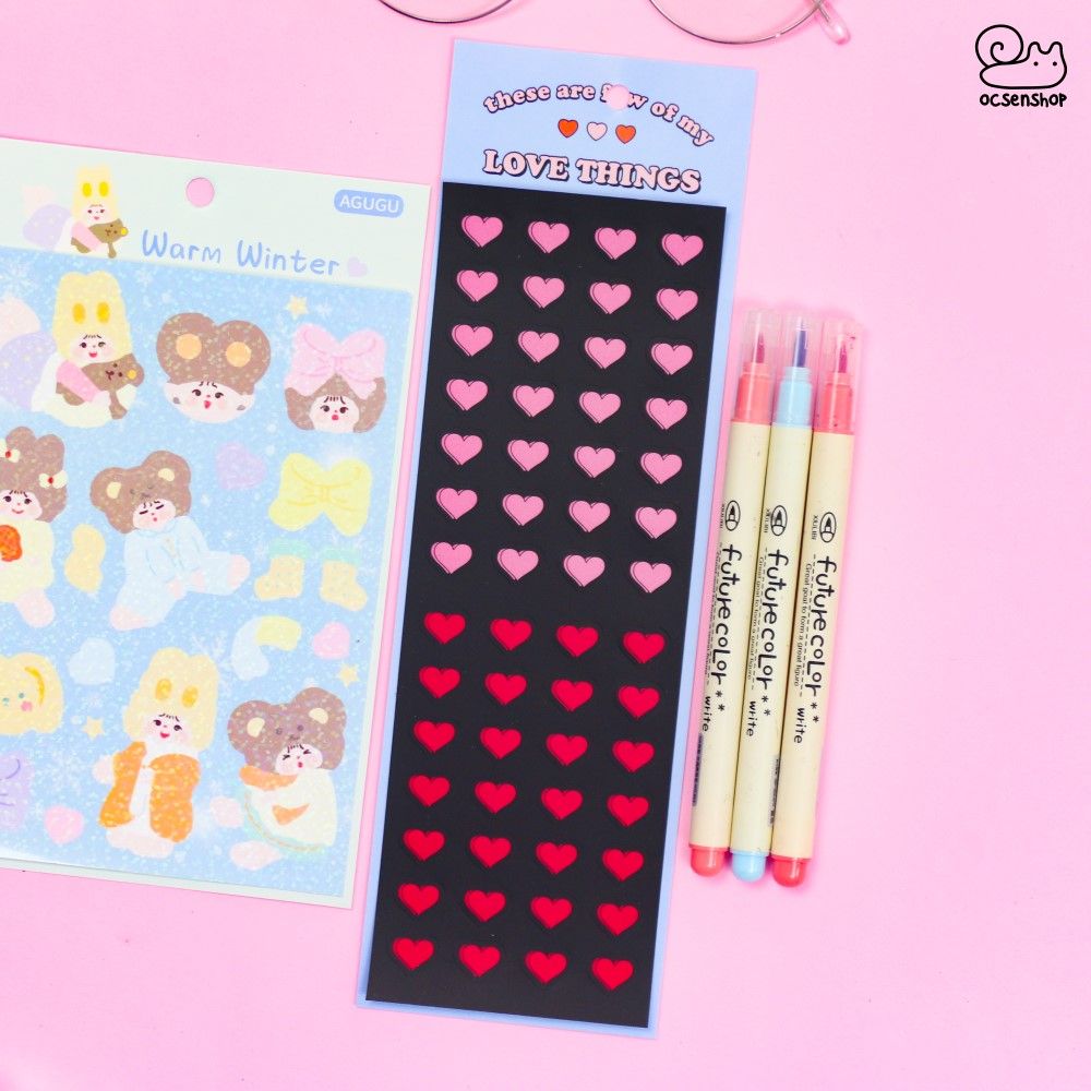 Sticker bảng nhỡ Love things (1 tấm)