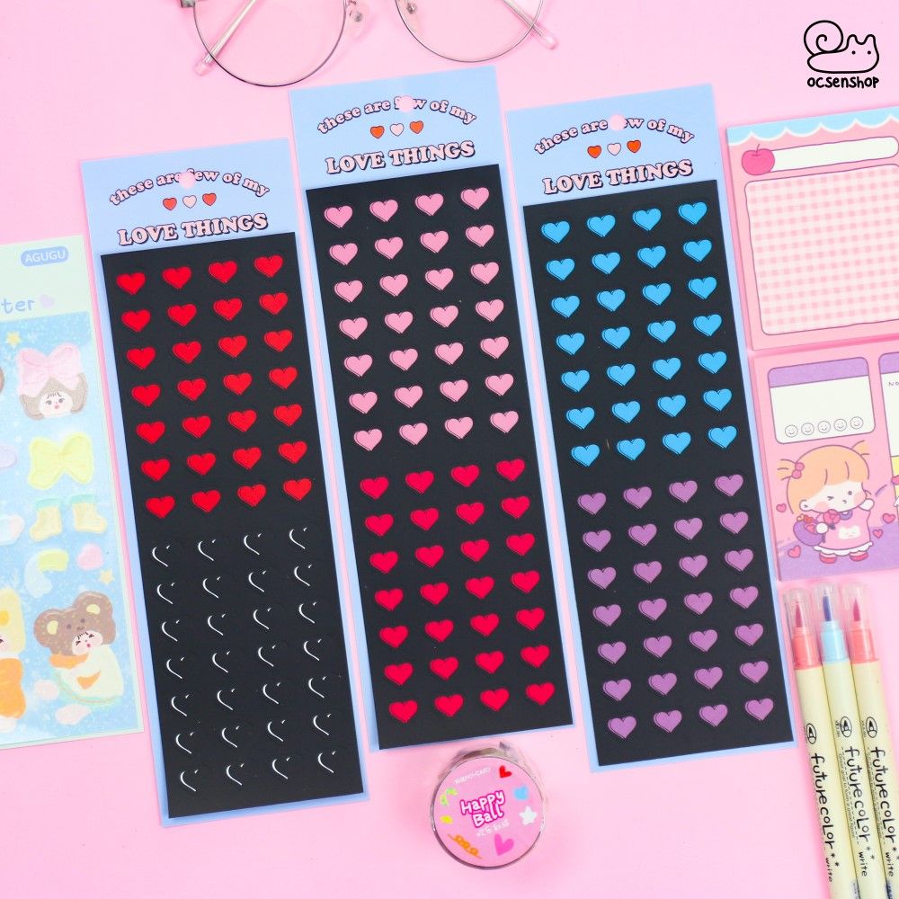 Sticker bảng nhỡ Love things (1 tấm)