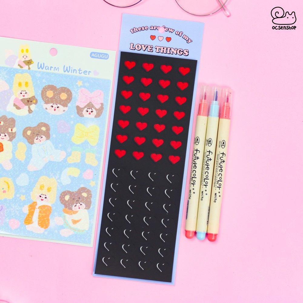 Sticker bảng nhỡ Love things (1 tấm)