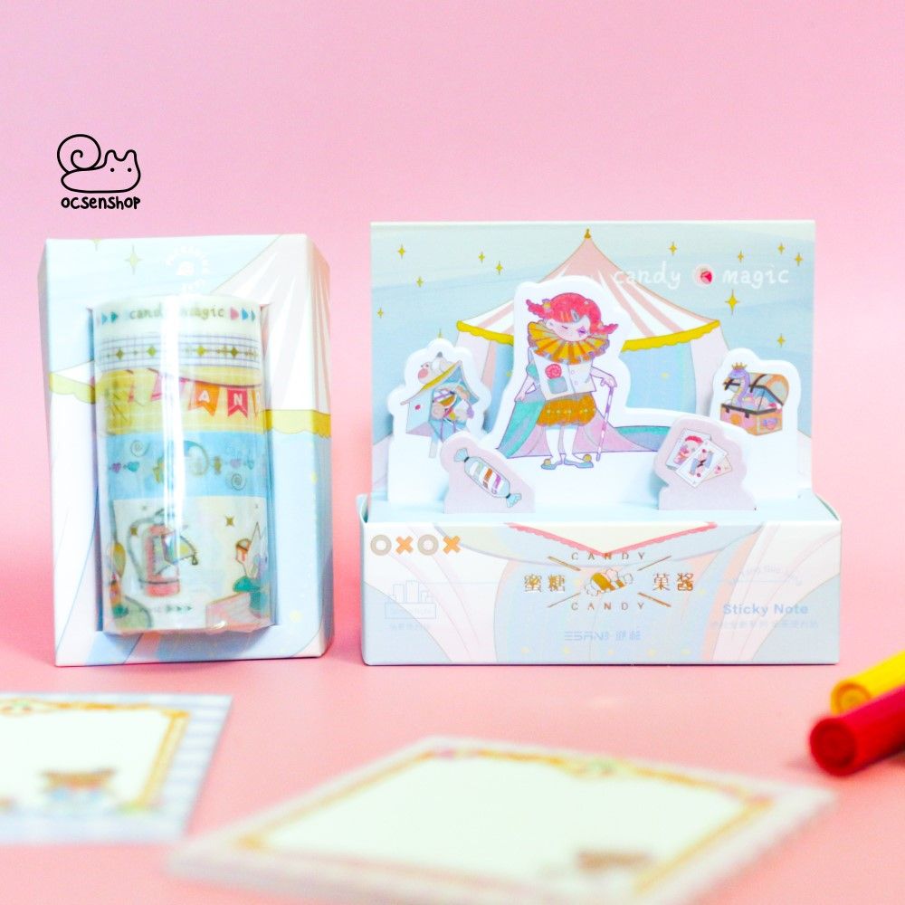 Box washitape + note Candy