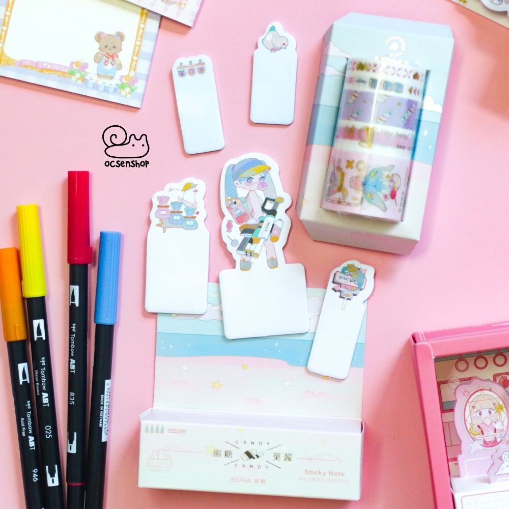 Box washitape + note Candy