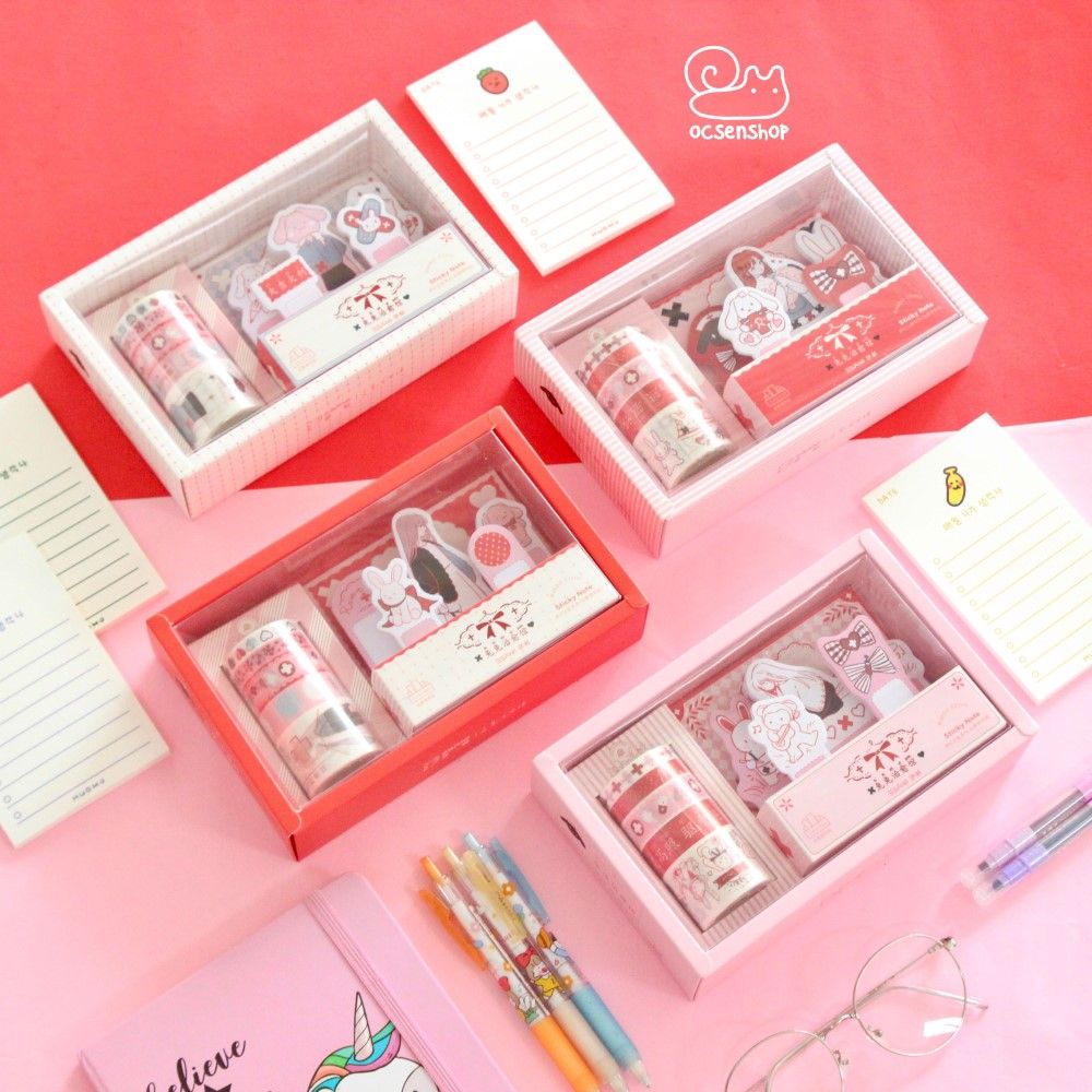 Box washitape + note Rabbit Clinic