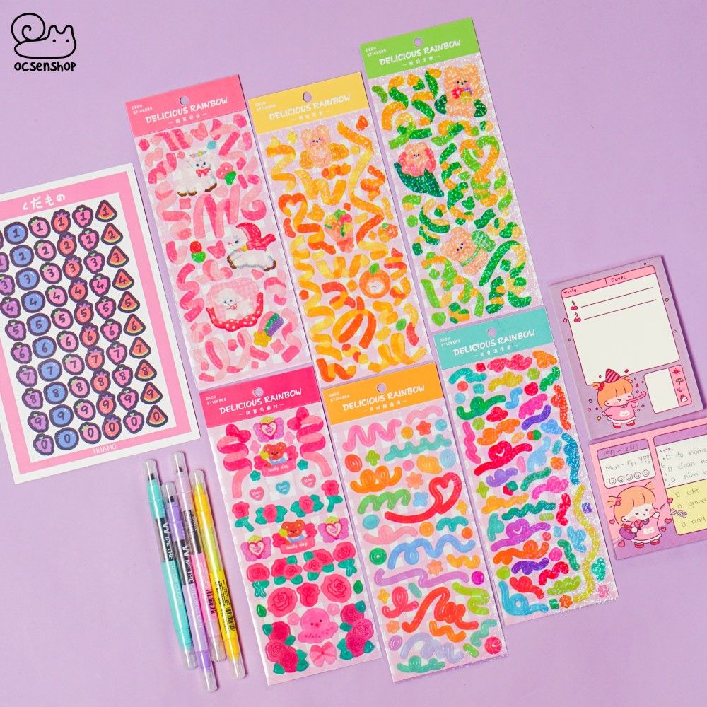 Sticker hologram Delicious rainbow (1 tấm)