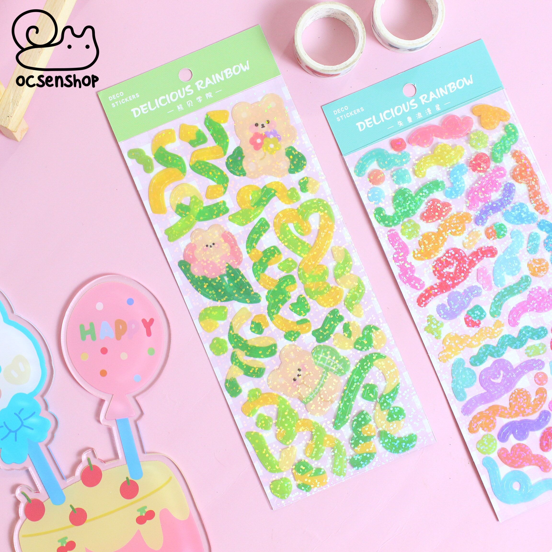 Sticker hologram Delicious rainbow (1 tấm)