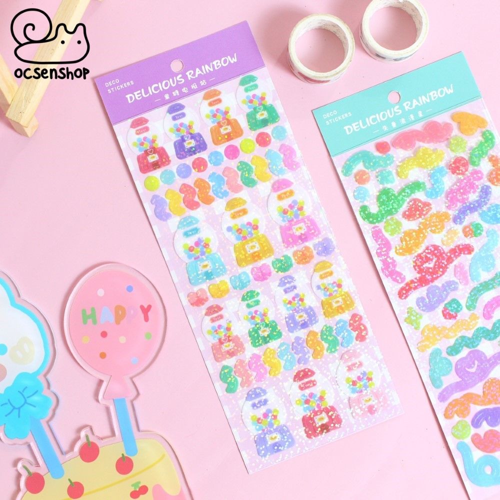 Sticker hologram Delicious rainbow (1 tấm)