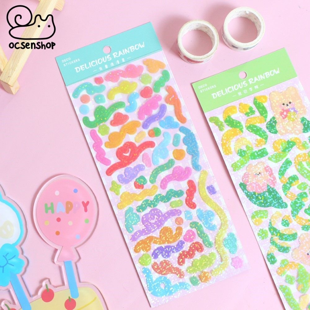 Sticker hologram Delicious rainbow (1 tấm)