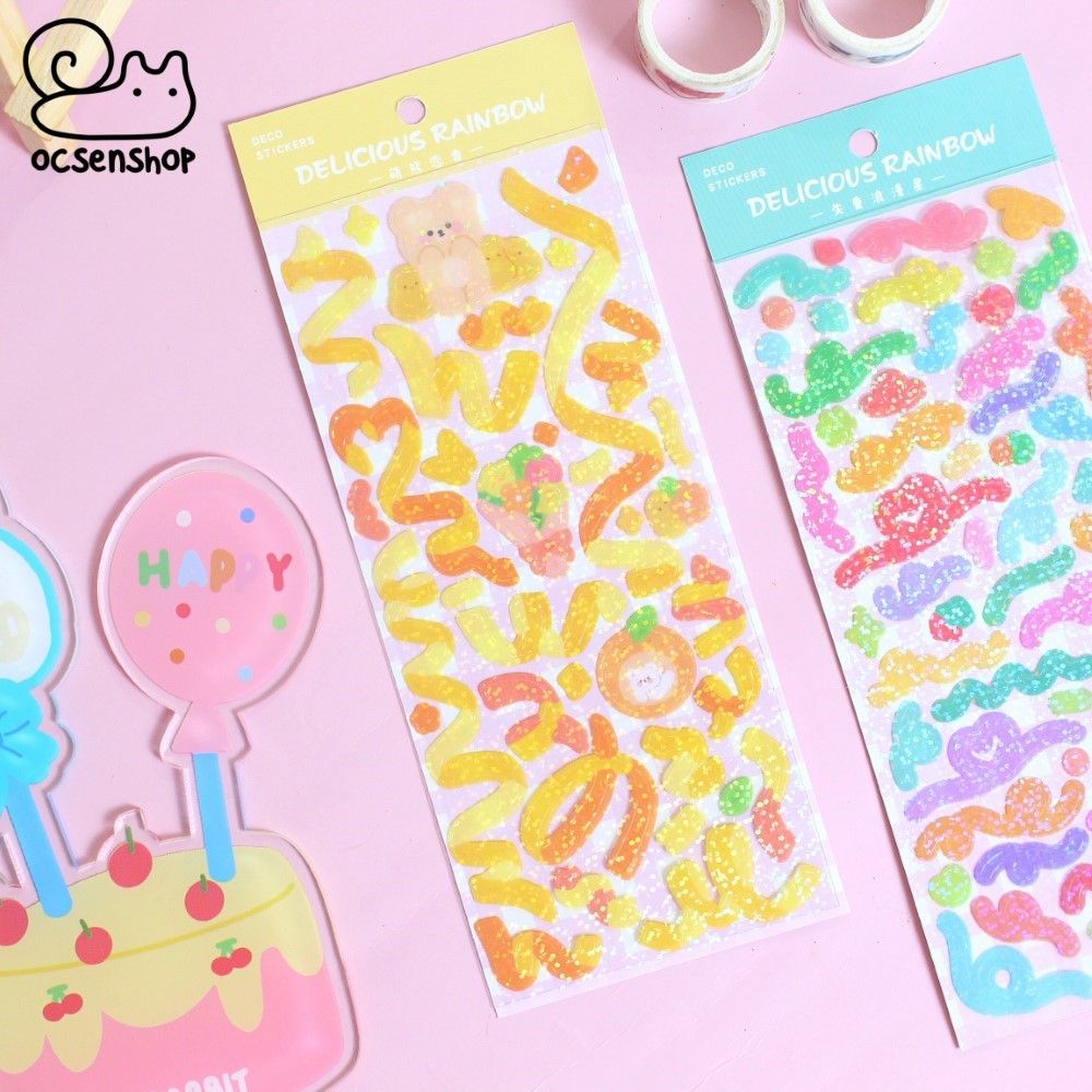 Sticker hologram Delicious rainbow (1 tấm)