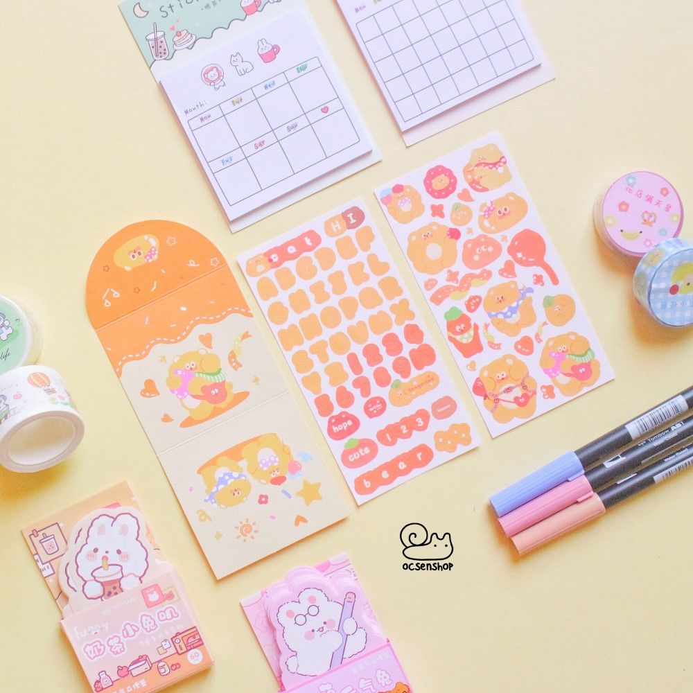 Set giấy viết thư + sticker động vật (2 tấm)