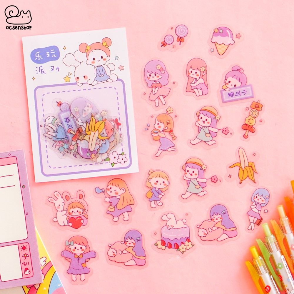 Sticker gói Em bé má hồng