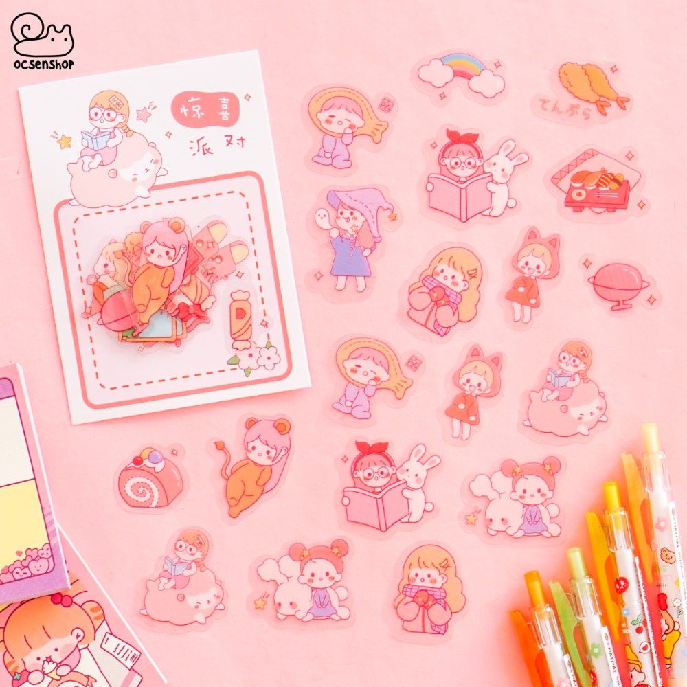 Sticker gói Em bé má hồng