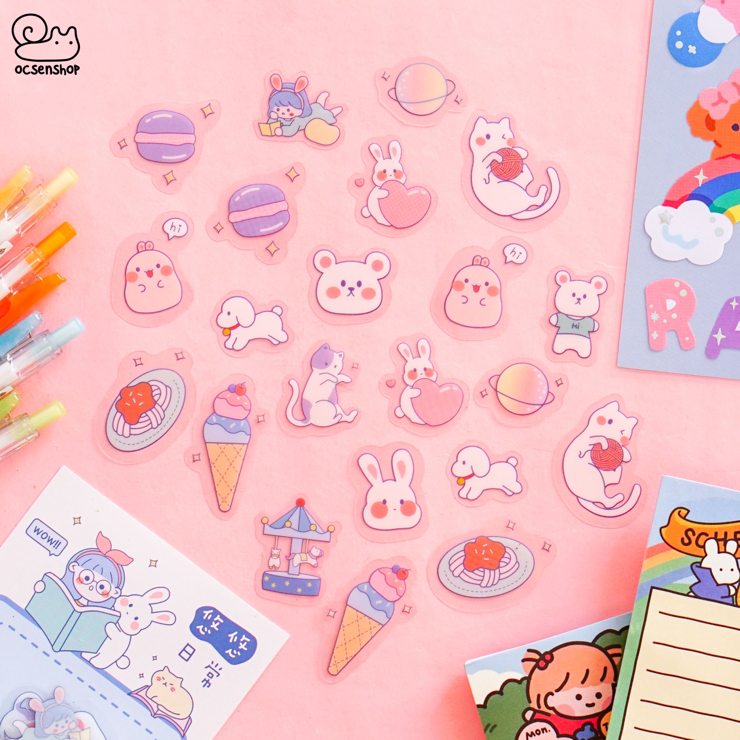 Sticker gói Em bé má hồng