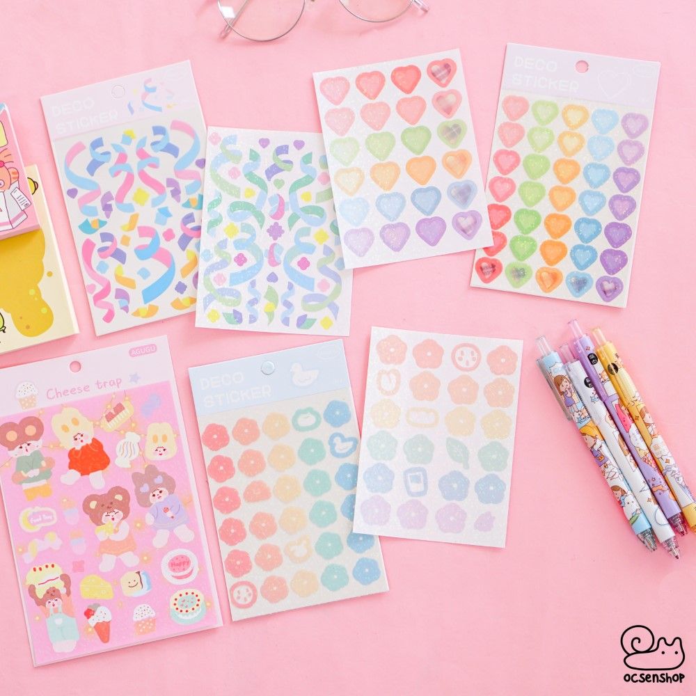 Set deco sticker Agugu (2 tấm)