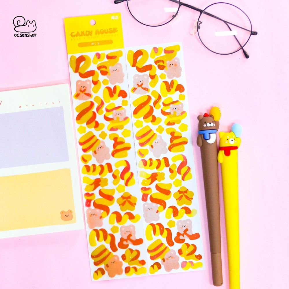 Set sticker bảng nhỡ Candy house (2 tấm)