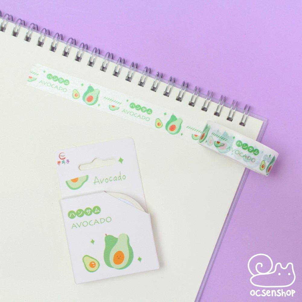 Hộp washitape Avocado - 1,5cm