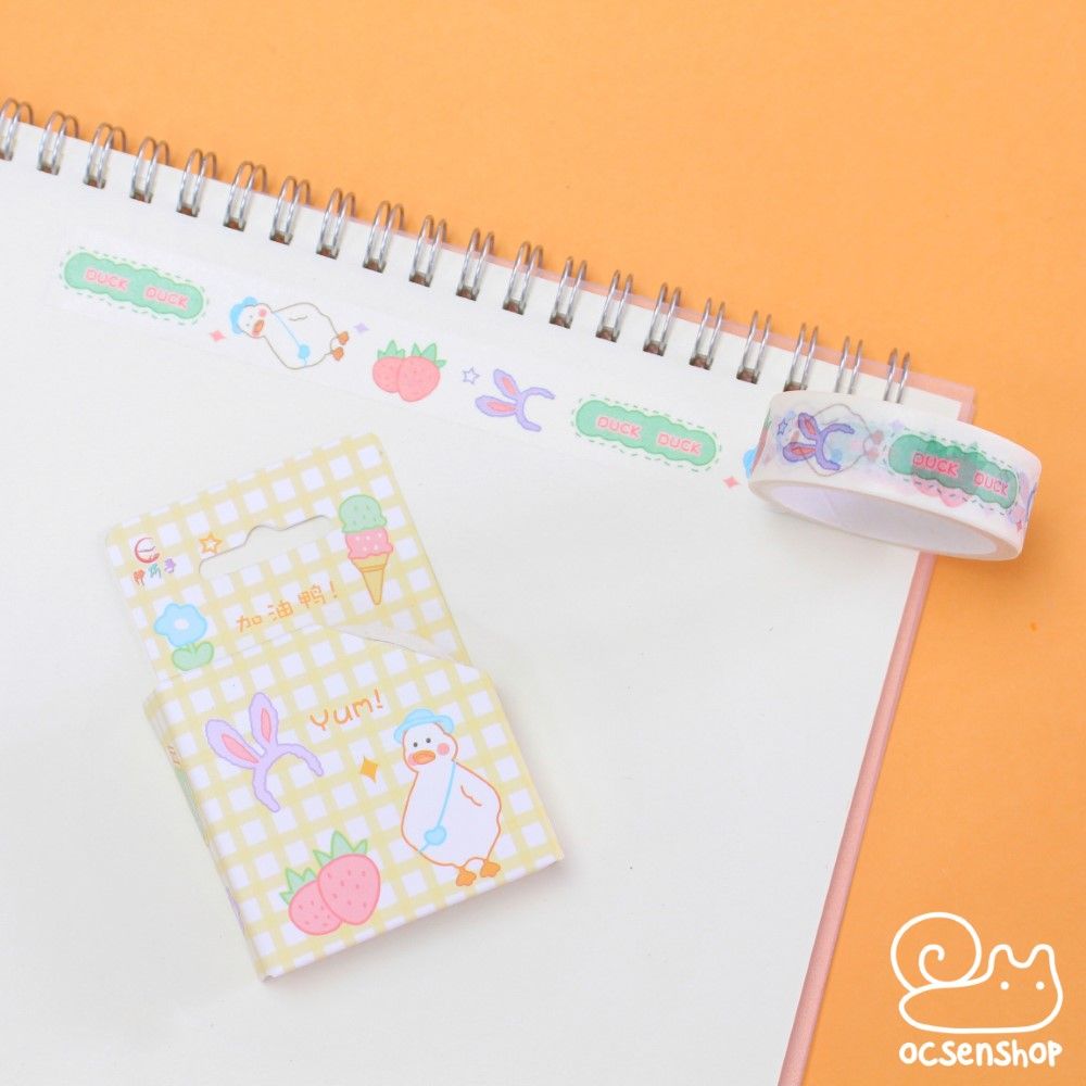 Hộp washitape Vịt trắng - 1,5cm