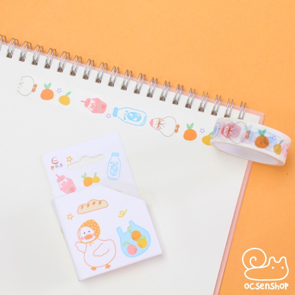 Hộp washitape Vịt trắng - 1,5cm