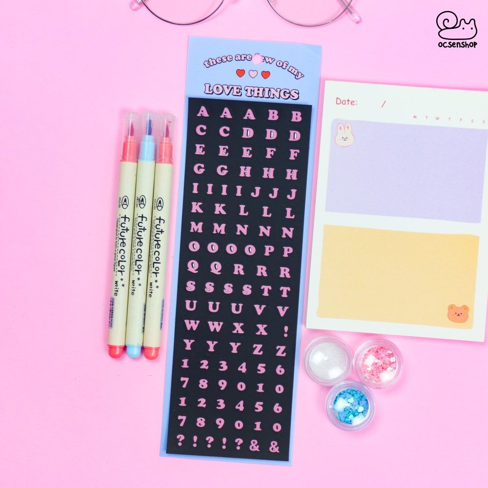 Sticker bảng nhỡ Love things (1 tấm)