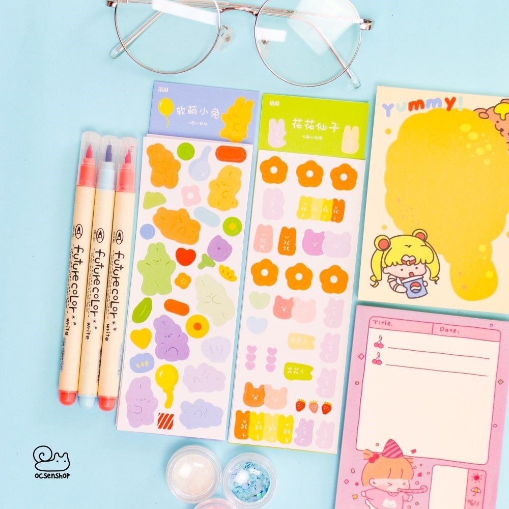 Set sticker bảng nhỡ động vật (4 tấm)