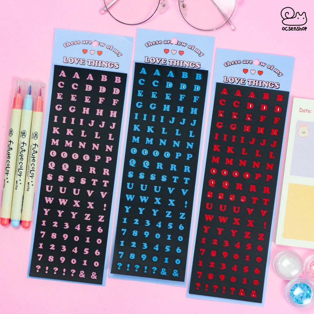 Sticker bảng nhỡ Love things (1 tấm)