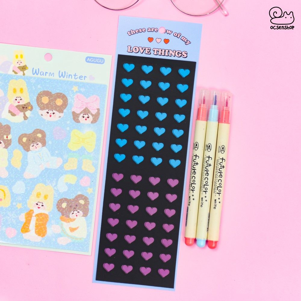 Sticker bảng nhỡ Love things (1 tấm)