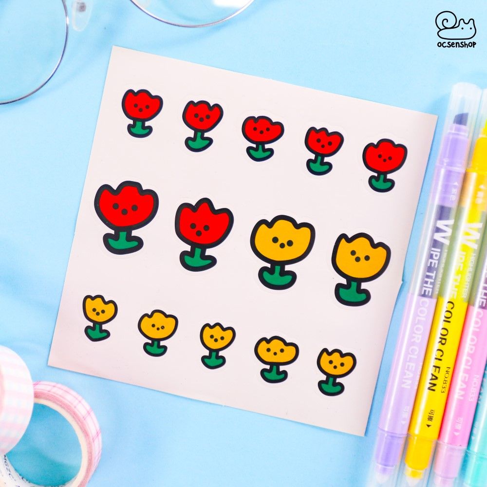 Sticker mặt gấu (1 tấm)