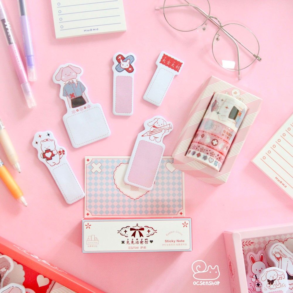 Box washitape + note Rabbit Clinic