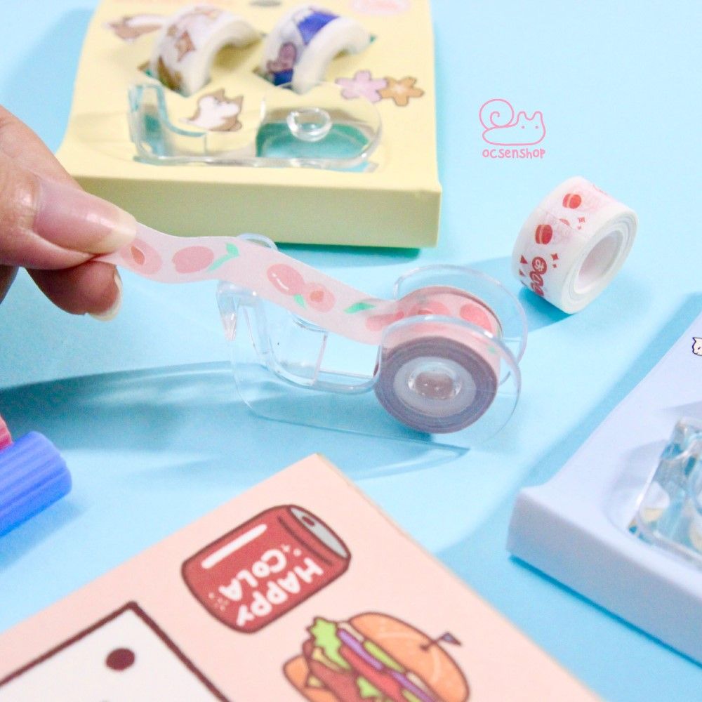 Set washitape mini kèm xe cut (2 cuộn)
