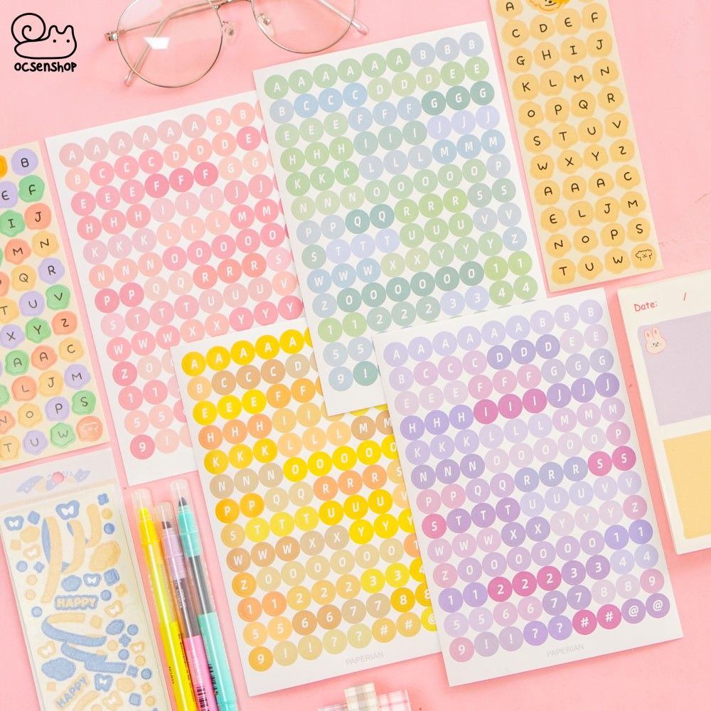 Alphabet sticker Paperian (1 tấm)