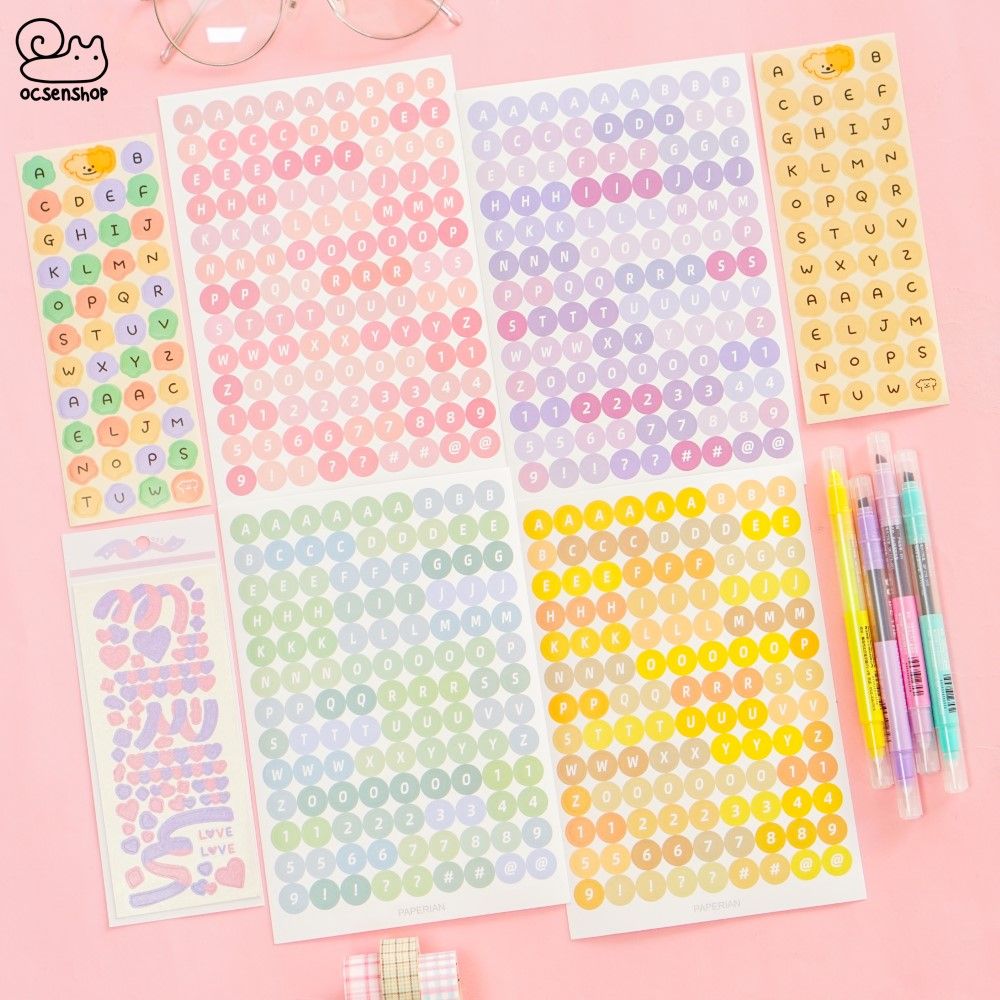 Alphabet sticker Paperian (1 tấm)
