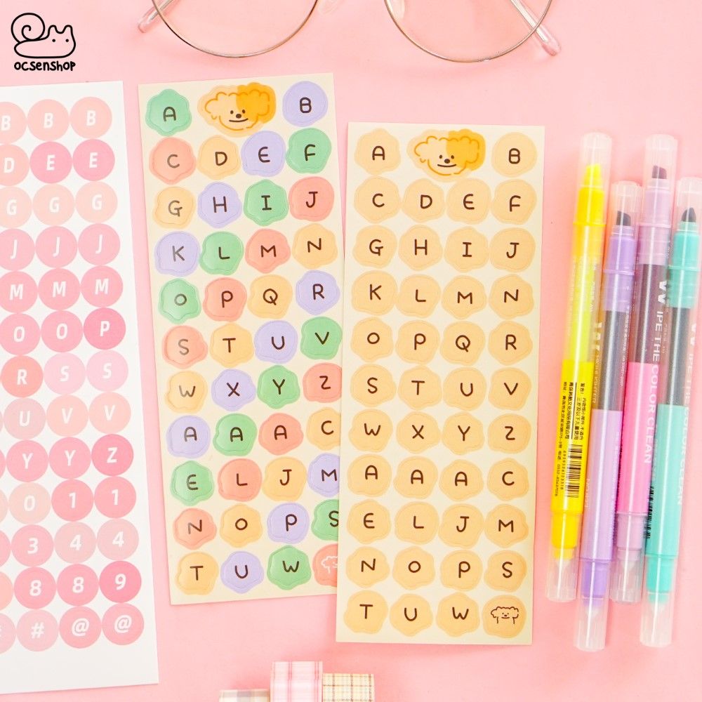 Alphabet sticker Poodle (1 tấm)