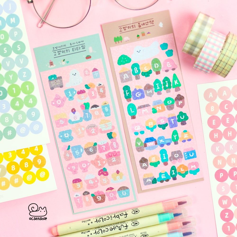 Sticker bảng nhỡ hologram Mèo (1 tấm)