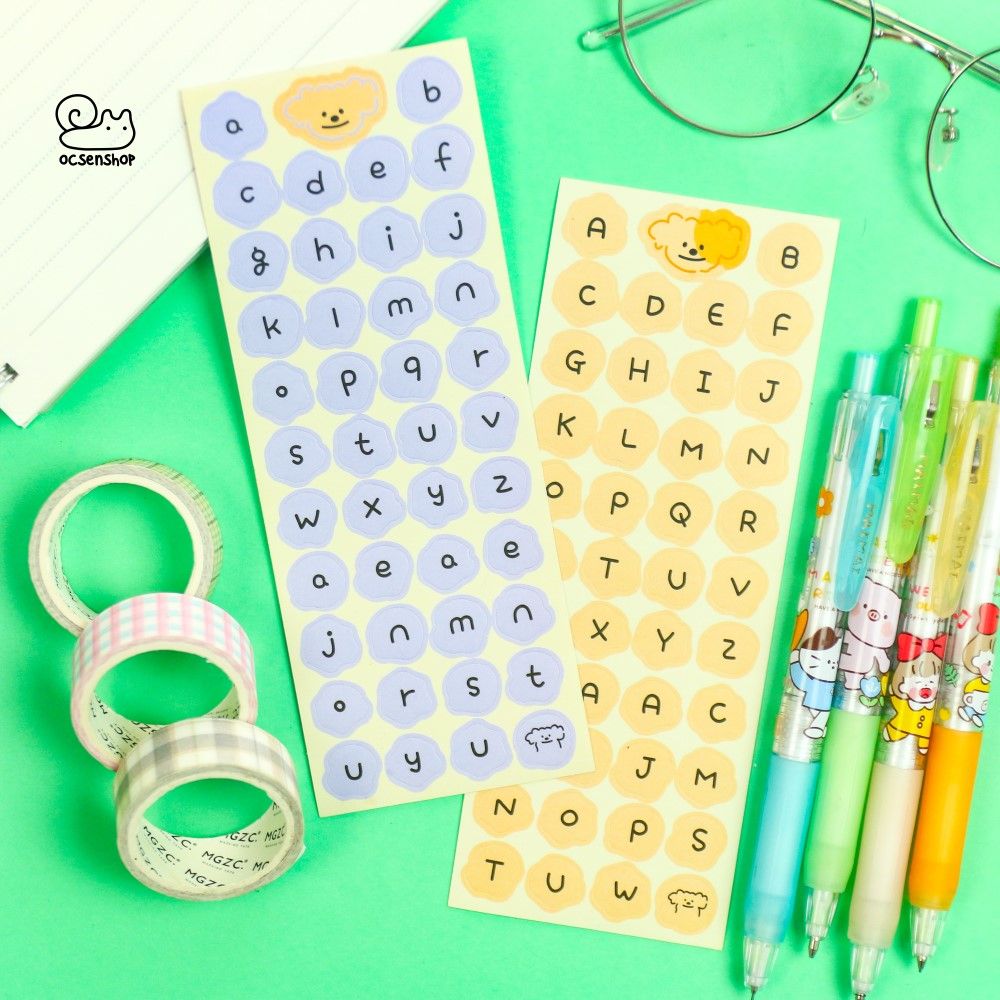 Alphabet sticker Poodle (1 tấm)