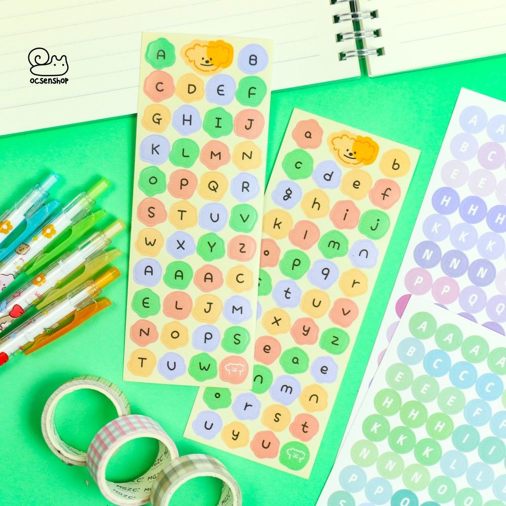 Alphabet sticker Poodle (1 tấm)