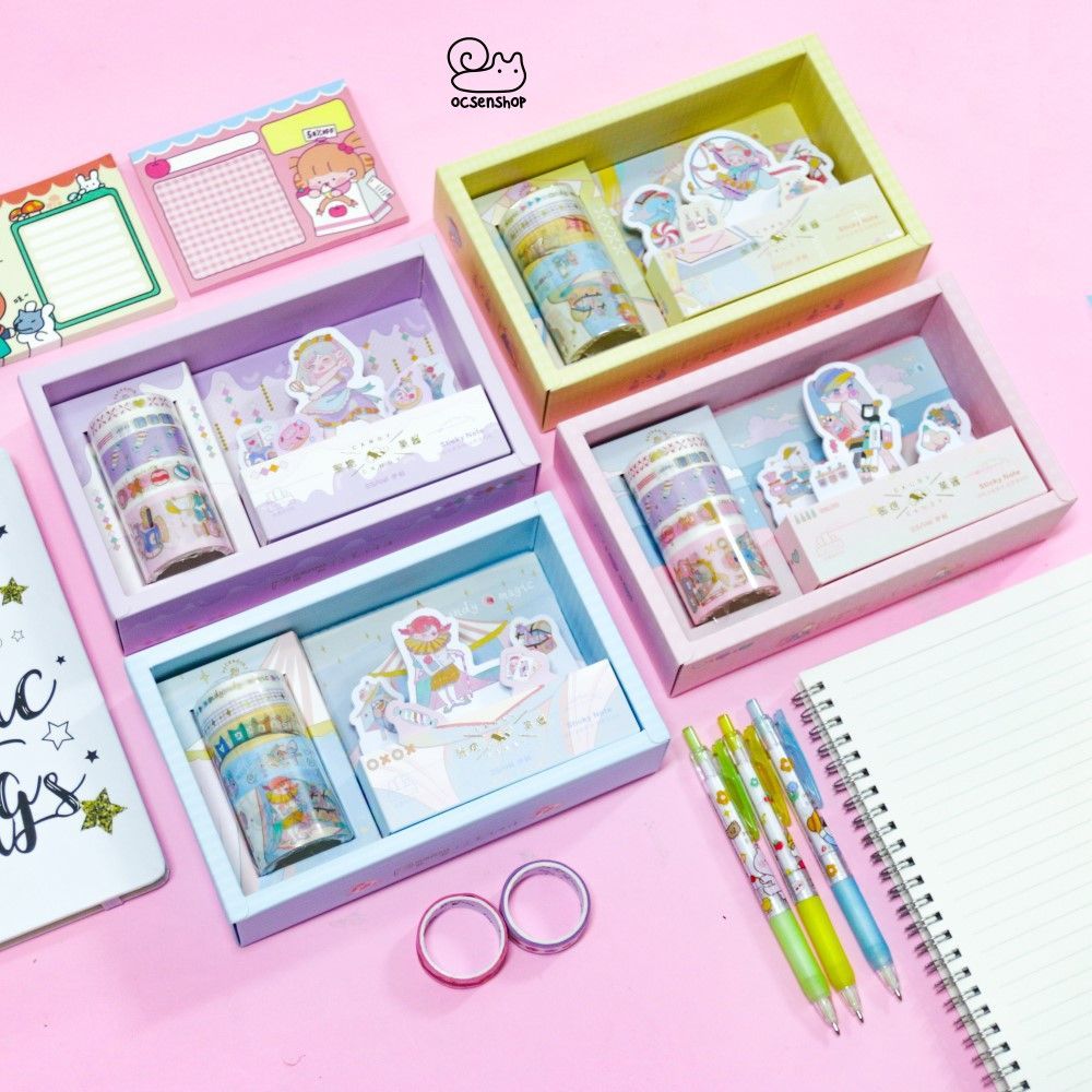 Box washitape + note Candy