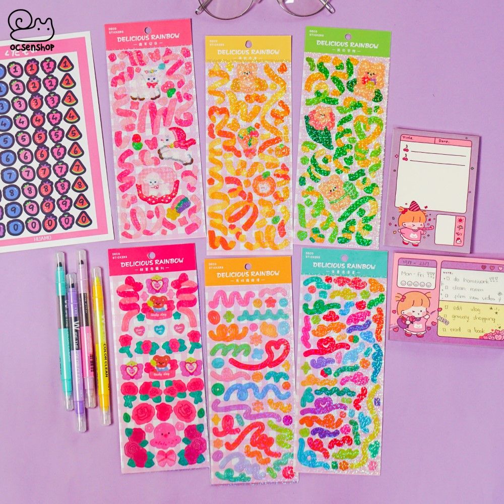 Sticker hologram Delicious rainbow (1 tấm)
