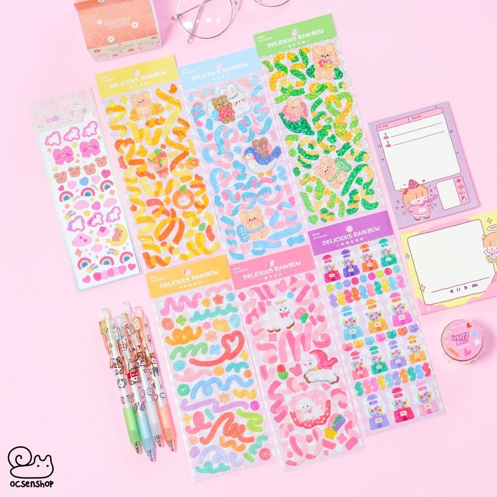 Sticker hologram Delicious rainbow (1 tấm)