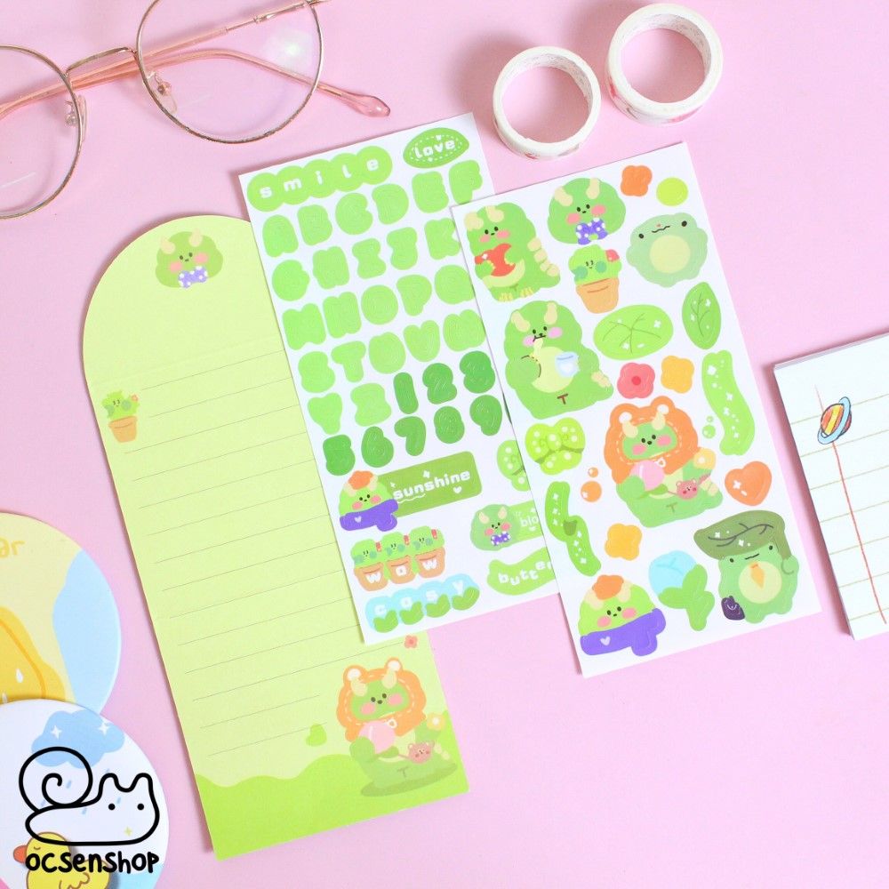 Set giấy viết thư + sticker động vật (2 tấm)