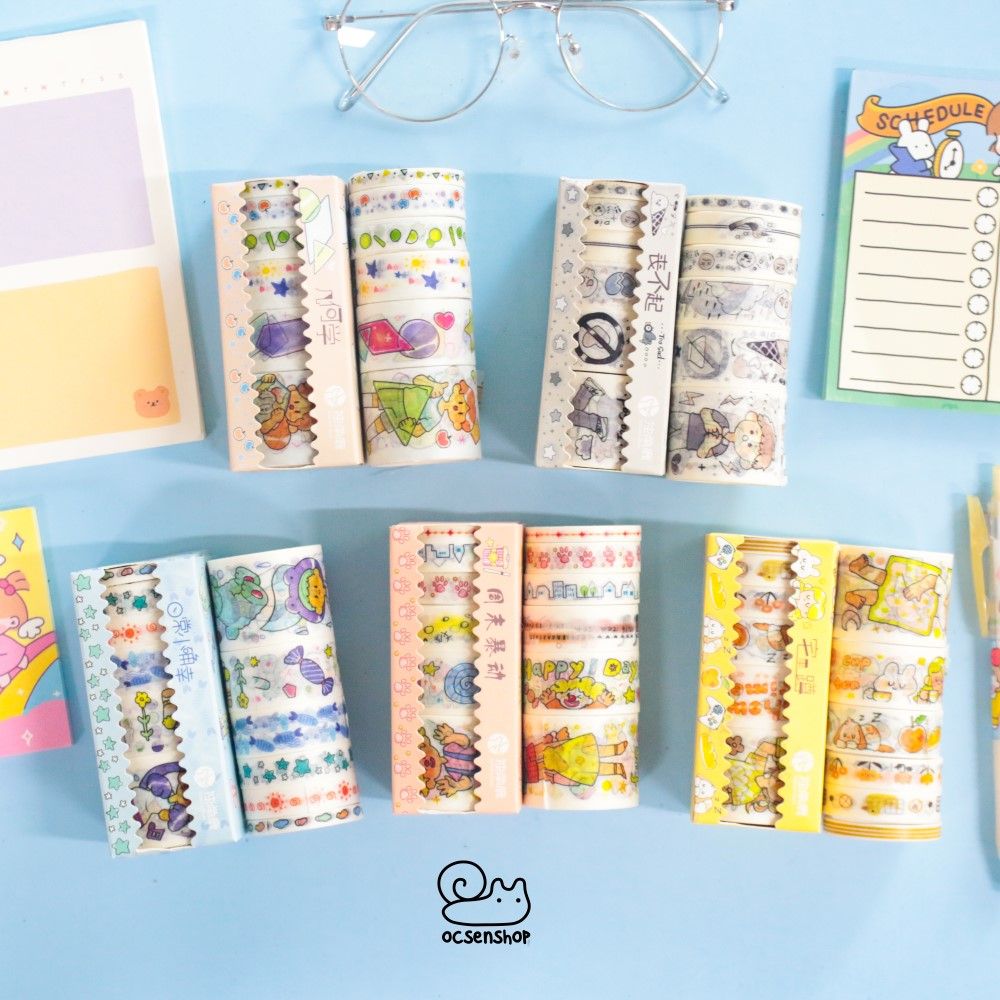 Set washitape Unicorn Deer (6 cuộn)