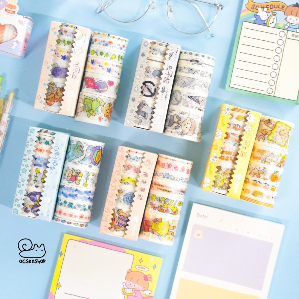 Set washitape Unicorn Deer (6 cuộn)