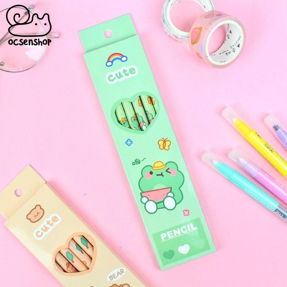 Set bút chì gỗ Cute (6c)